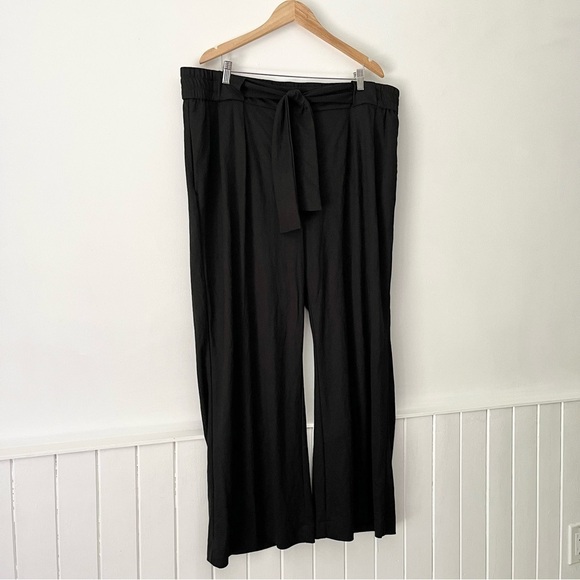 Reitmans Signature Black Tie Belt Wide Leg Pants Size 22 - Picture 10 of 10